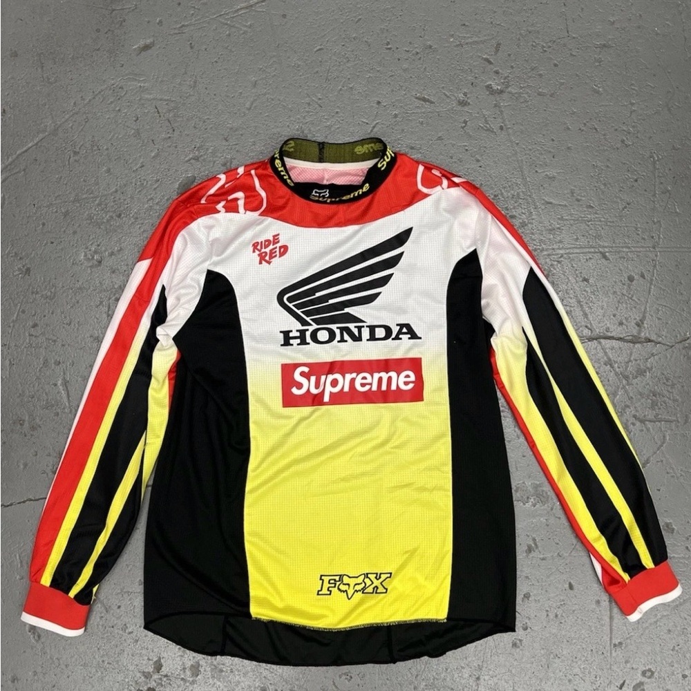 Supreme (Honda) Red, Yellow, and Black Jersey